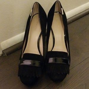 New😍😍😍 Calvin Klein Black suede heels size 9.5